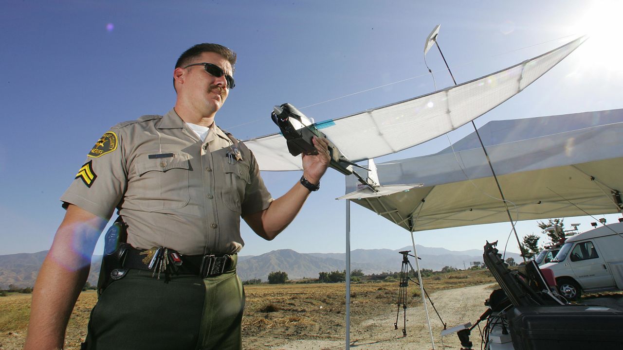 Los Angeles County Sheriff's Department began experimenting with the SkySeer Search and Rescue drone in 2006
