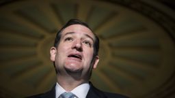 Cruz speaks to reporters on Capitol Hill on October 16.