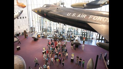 Visitors enter the Smithsonian Institution's Air and Space Museum in Washington on October 17.