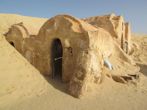 Tourists need to act fast, if they want to see the set before it is covered by sand.