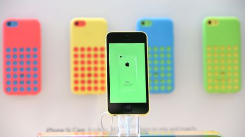 The new Apple iPhone 5C is displayed at an Apple store on September 20 in Palo Alto, California. 