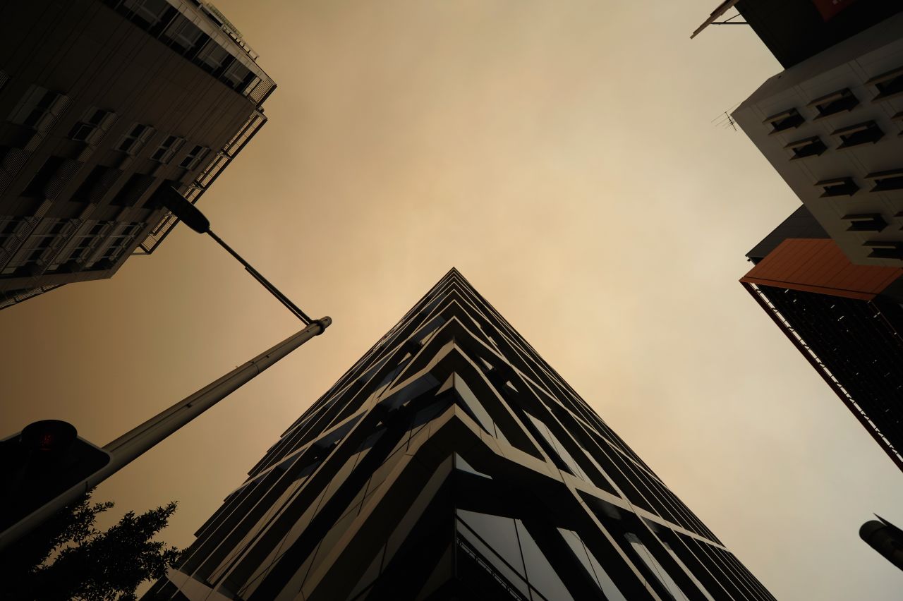 Smoke fills the sky over Sydney on October 17.