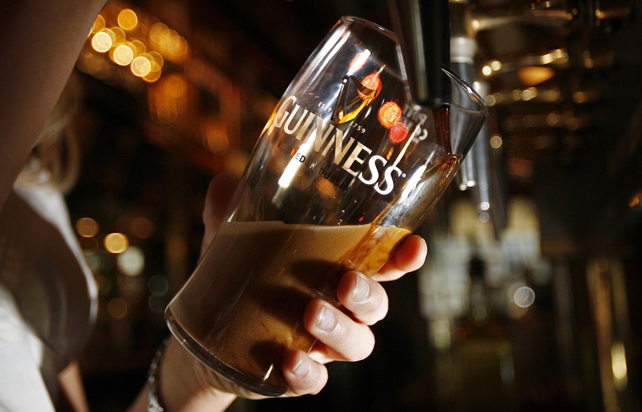 Clocks in pubs around the world count down every year to February 13 for the Great Guinness Toast, in which beer drinkers annually try to break the record for the largest toast.