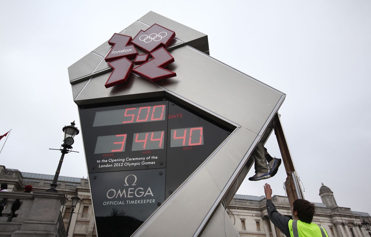 Shortly after the countdown clock for the 2012 London Olympics was unveiled, the silly thing started malfunctioning. Technicians eventually figured it out. 
