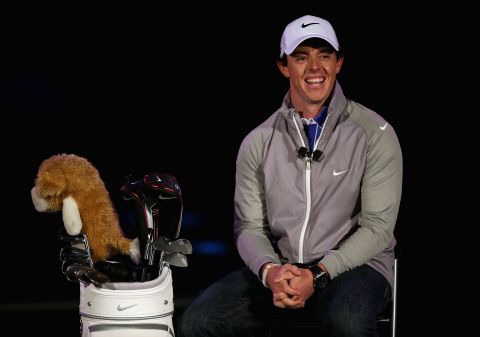 Rory McIlroy was all smiles when he is unveiled as a Nike ambassador in January 2013, but he now is involved in a legal battle with his former management company over its commission on the multimillion-dollar deal.