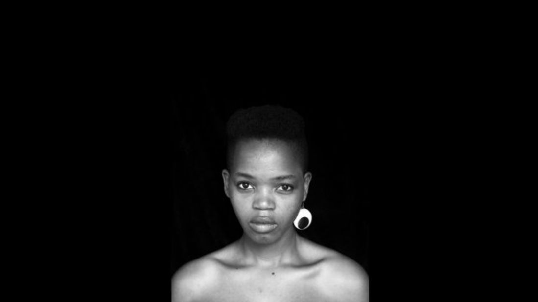 This image by South African photographer Zanele Muholi is from a series of 200-plus photographs called "Faces and Phases," which seeks to present positive imagery of black gay women in South Africa. 