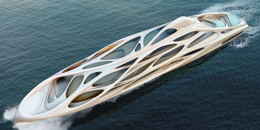 <strong>JAZZ, designed by Zaha Hadid</strong><br /><br />Blohn+Voss is the same company behind billionaire businessman Roman Abramovich's "Eclipse" -- the second-largest superyacht in the world.<br /><br />In this one-off project, Hadid designed six luxury vessels, ranging from a 90-meter version called "Jazz" to a 128-meter "master prototype."