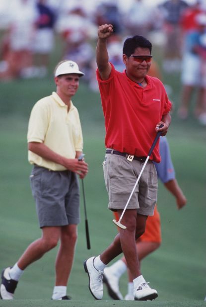 A youthful Begay clinches the men's golf title for Stanford University at the NCAA Division 1 championships in 1994.