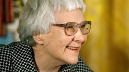  Pulitzer Prize winner and 'To Kill A Mockingbird' author Harper Lee smiles before receiving the 2007 Presidential Medal of Freedom 