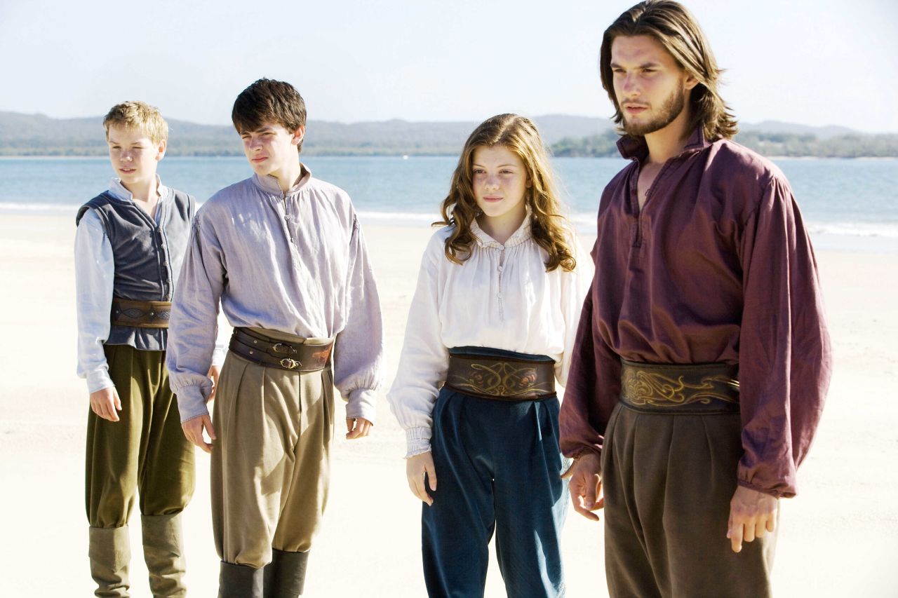 C.S. Lewis' famous series hit the big screen with "The Lion, The Witch and the Wardrobe" in 2005. The franchise continued with "Prince Caspian" in 2008 and "The Voyage of the Dawn Treader" (pictured) in 2010. "The Silver Chair" has been announced, but there is no release date. Fans had mixed reactions to the films. The first movie grossed $291 million, while the third only netted $104 million. From left, Will Poulter, Skandar Keynes, Georgie Henley and Ben Barnes.
