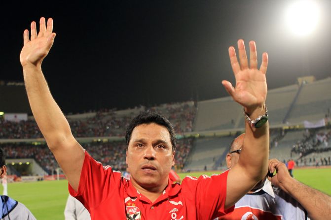 Coach Hossam al-Badri was shot at after his team Al-Ahly Tripoli had drawn a league match. The 53-year-old Al-Badri steered Cairo's Al -Ahly to the African Champions League title last November before joining the Libyan club in May.
