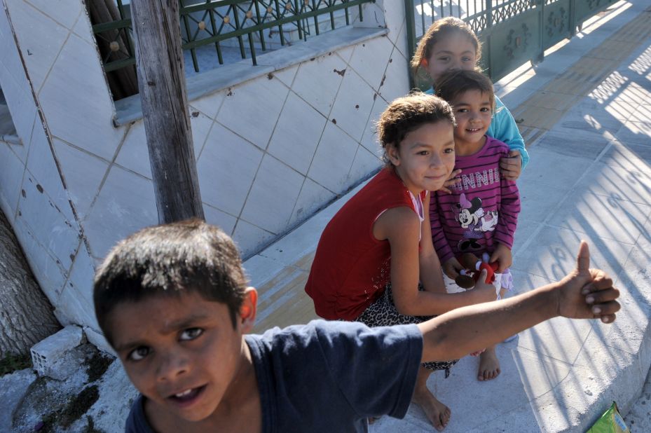 Children play in a Roma settlement in Farsala, Greece, where the <a href="http://www.cnn.com/2013/10/21/world/europe/greece-mystery-girl/index.html?hpt=hp_t1">'Mystery Girl' was found</a> on Saturday, October 19. The case has generated huge interest in Greece.