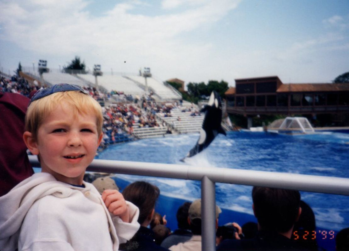 Janis Brett Elspas' oldest son back in 1998 during the first of some 20 family trips to SeaWorld.