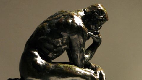 There are 28 castings of Auguste Rodin's famous "The Thinker," a bronze figure originally named "The Poet."