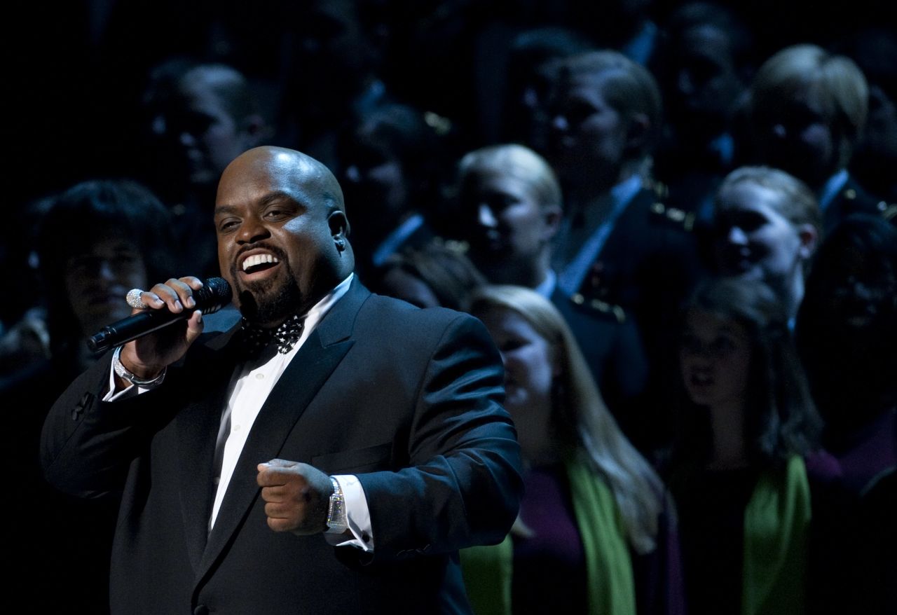 Green sings during a taping of "Christmas in Washington," on December 11, 2011. The show was attended by President Barack Obama and his family.
