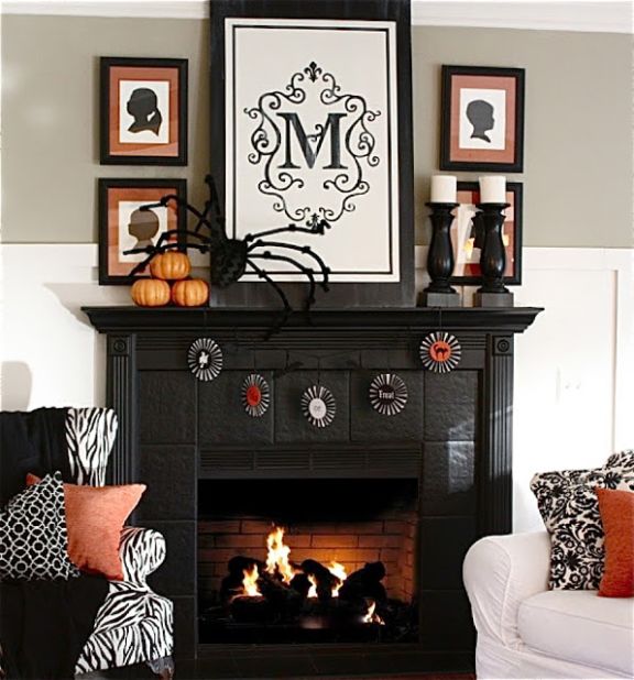 This fireplace is a spooky and inviting Halloween display. <a href="http://ireport.cnn.com/docs/DOC-1051059">Sarah Macklem</a> dressed it with a little elegance and edginess. You can see more of her designs on her blog, <a href="http://www.theyellowcapecod.com" target="_blank" target="_blank">The Yellow Cape Cod</a>.