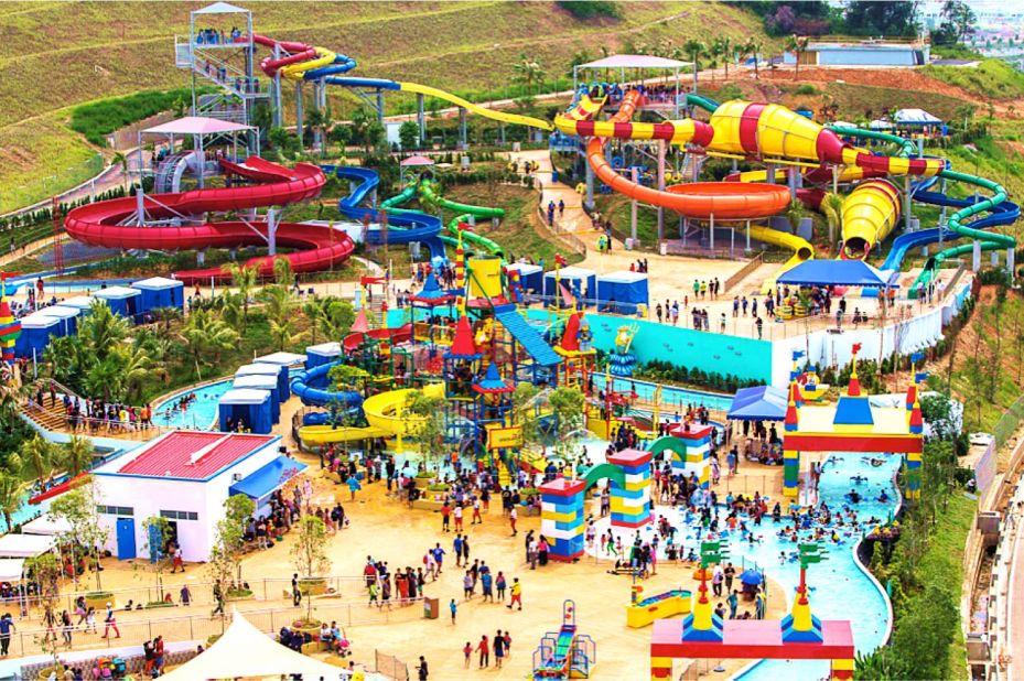 The 300,000-square-meter Legoland Malaysia Water Park is the block brand's largest, beating out its California and Florida counterparts. The new park has more than 20 water-based attractions and 70 Lego models. 