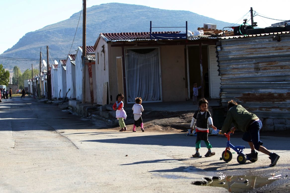 Roma children play next to a Roma settlement in Farsala, Greece, on Saturday, October 19. Haralambos Dimitriou, head of the local Roma community, said Dimopoulou and Salis raised Maria like a "normal" child.