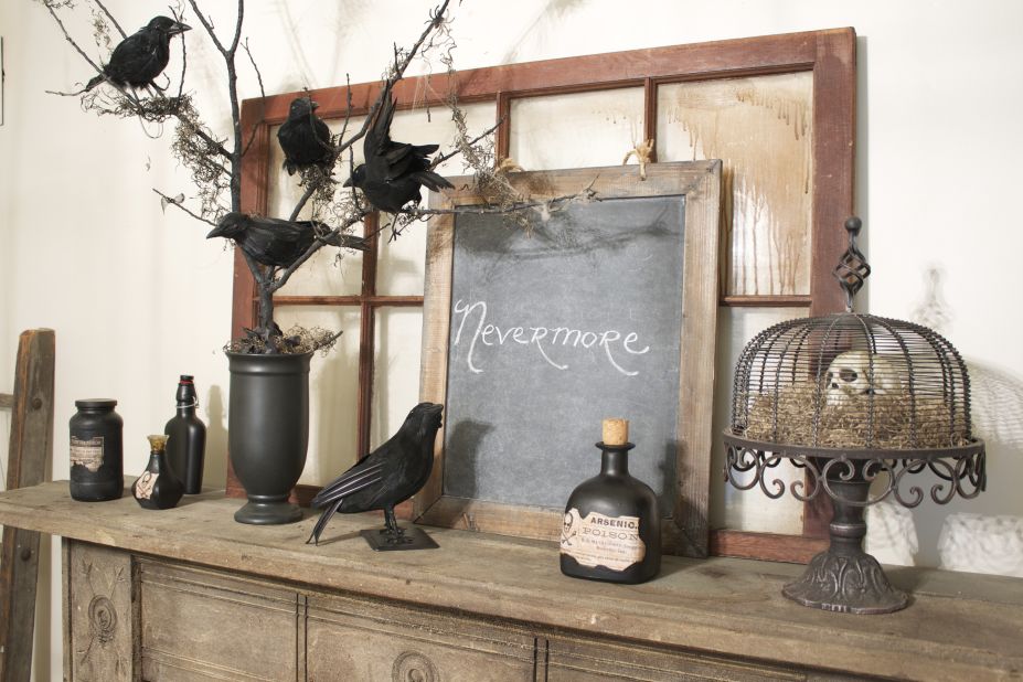 Edgar Allen Poe's poem "The Raven" inspired blogger <a href="http://ireport.cnn.com/docs/DOC-1047484">Roeshel Summerville</a> to create this "nevermore tree." Her blog <a href="http://diyshowoff.com/2012/10/03/diy-halloween-nevermore-tree-tutorial/" target="_blank" target="_blank">The DIY Showoff</a> shows how to recreate this display. 