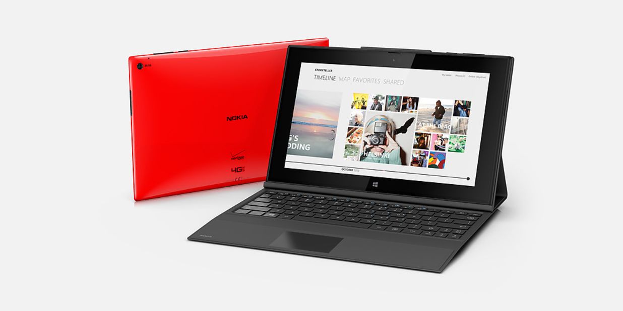 Nokia's first full-size tablet, the Lumia 2520, has a 10-inch display screen and runs a version of the Windows 8 operating system. It sells for $499, with 4G LTE and a 6.7-megapixel back-facing camera.