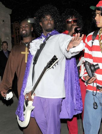 Soak it in, folks: This is probably the only time you'll see Sean "P. Diddy" Combs wearing guyliner. (His Prince costume wouldn't work without it, obviously.)