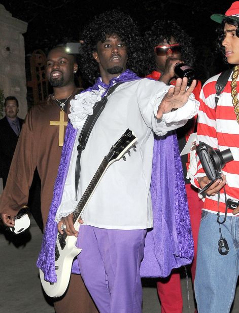 Soak it in, folks: This is probably the only time you'll see Sean "P. Diddy" Combs wearing guyliner. (His Prince costume wouldn't work without it, obviously.)