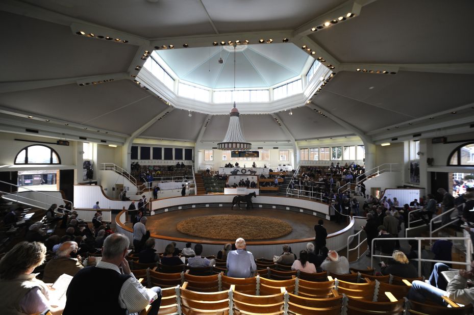 Business is buoyant at the sales ring at Tattersalls in Newmarket. Millions of guineas were offered for some of the world's finest thoroughbreds at its annual yearling sale in October.