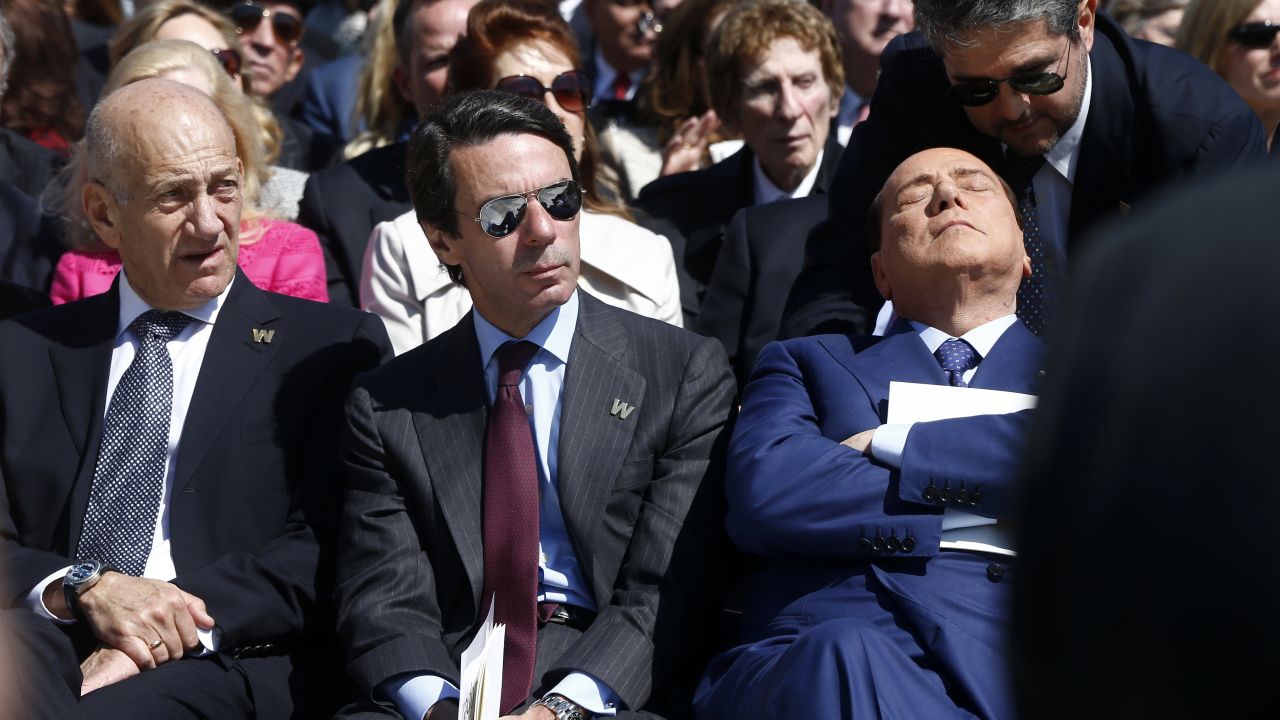 Berlusconi, right, at the dedication ceremony at the George W. Bush Presidential Library and Museum in Dallas in April 2013.