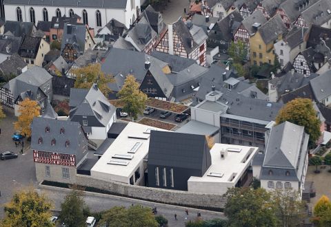 An aerial view shows the newly constructed seat of Tebartz-van Elst on October 9.