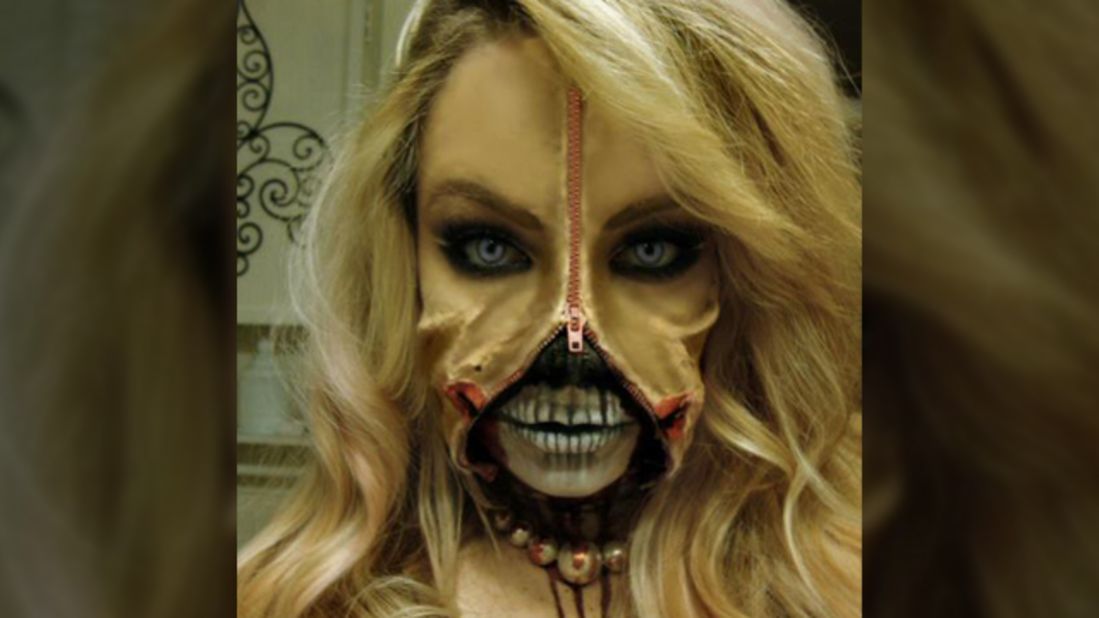 There is something disturbingly attractive about this gruesome Halloween costume made by makeup artist Amanda Kroon from California. "I say it was a <a href="https://www.facebook.com/makeupbymanda" target="_blank" target="_blank">mission accomplished in the fright department</a>. The reactions have been terrifying yet positive for the most part; however what is a Halloween costume if not to be scary?" confessed the 26-year-old who snapped this photo in 2010. "It took about 3 hours to complete and I used spirit wax, spirit gum, fake blood, latex, and even toilet paper to achieve the ripped off flesh look," she added. 