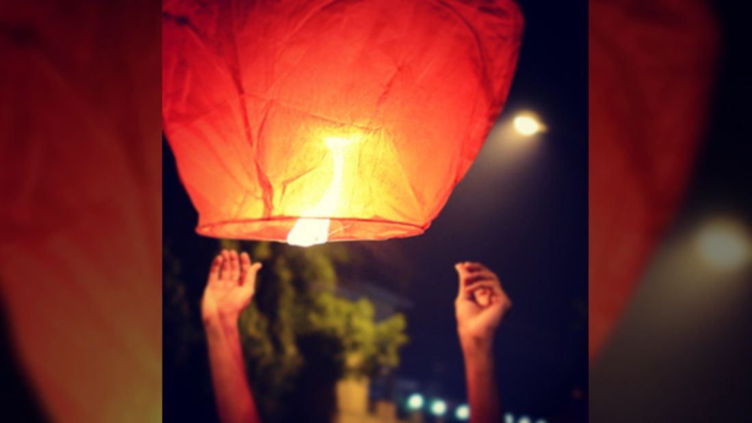 This photo was taken during Diwali in 2011 when 17-year-old Kapil Gurnani and his brother decided to ditch the fire crackers for lanterns. "My brother said that this is a way of enjoying Diwali with lights in a more peaceful way. We were up till late in the night lighting them. The lanterns kept flying in the air for hours, it was a very beautiful sight," said the student from Silvassa, in western India. 