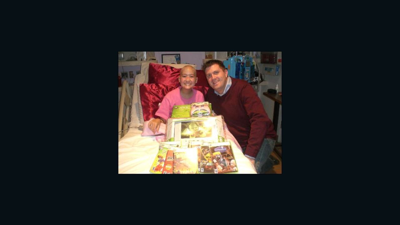Jeromy Adams hoped video games would help Tori Enmon through her cancer treatments.