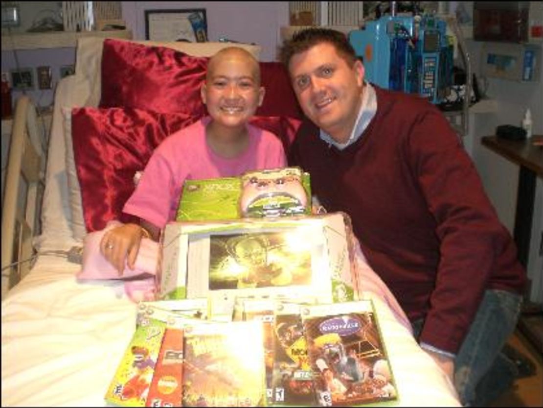 Jeromy Adams hoped video games would help Tori Enmon through her cancer treatments.