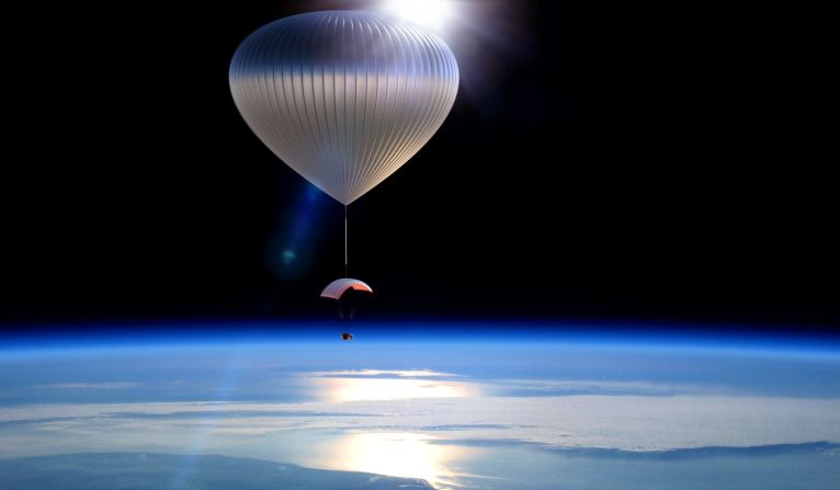 Arizona-based World View Enterprises plans to take travelers to the edge of space with a balloon and thinks it will look something like this.