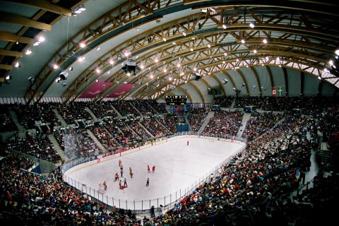 The 11,500-capacity Hakons Hall hosted ice hockey during the 1994 Olympics. It was built at a cost of $40 million.