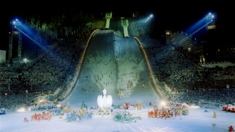 The Opening Ceremonies of the 1994 Olympics in Lillehammer, Norway.