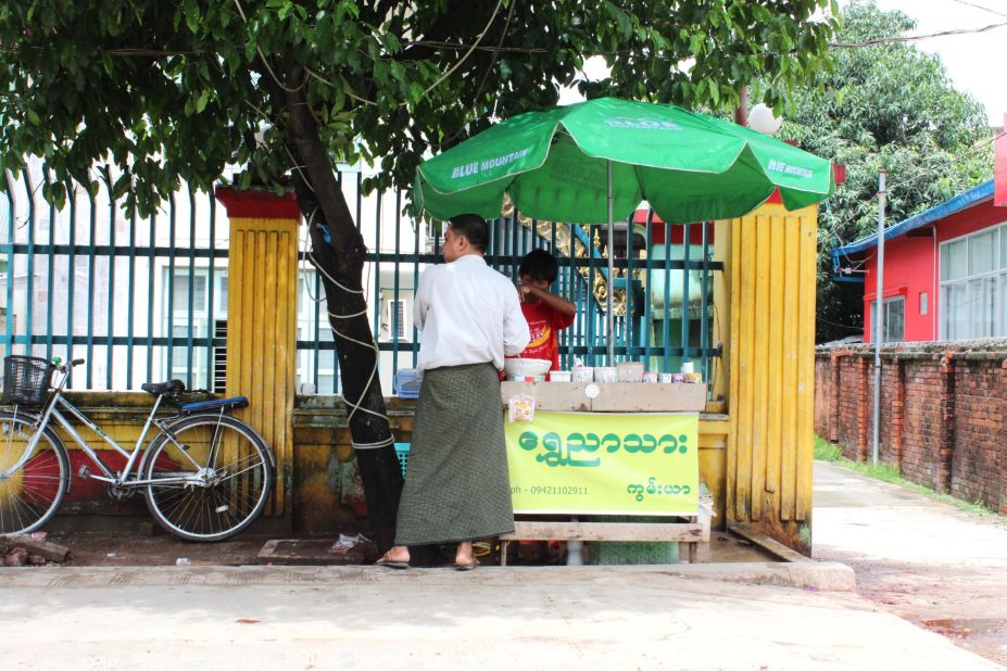 Betel quid stalls are a common sight in markets and on roads in central Yangon. They're chewed in many countries throughout Asia, despite the published health risks.