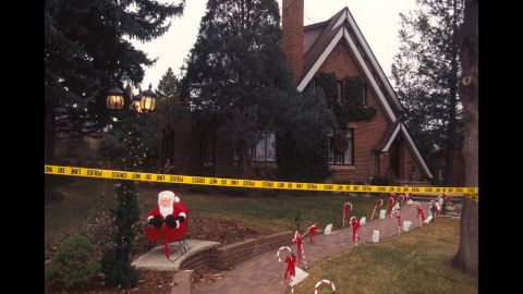 Police tape off the home of John and Patsy Ramsey in Boulder in December 1996. Patsy said she found a ransom note demanding $118,000 for JonBenet's return. Their daughter was found dead in their basement that same day. 