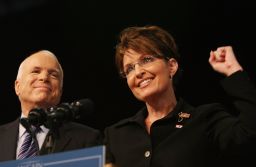 McCain and Palin on the presidential campaign trail in 2008. 