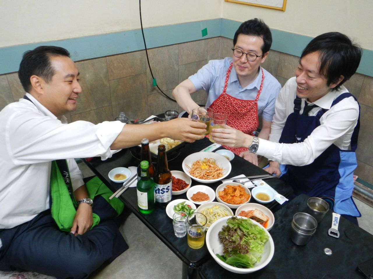 Many traditional Korean and Japanese restaurants (popular for business lunches and dinners) require patrons to leave shoes at the door. Few local humiliations match having a toe sticking out of an old, dirty sock in the midst of serious business talk. 