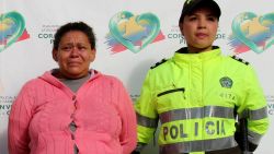 Image #: 25029848    epa03921433 Handout photo released by the National Police of Colombia on, 23 October 2013, showing 45 year old Colombian Margarita Zapata Moreno (L), after her detention accused of selling the virginity of 12 of her daughters. The complaint was made by her 14 year old daughter who is pregnant of 51 year old Tito Cornelio Daza, who was also detained along with Margarita Zapata Moreno. According to the investigations made by the Judicial Police, the mother allegedly sold her daughters' virginity when they turned 12, for up to 200 dollars (400.000 pesos).  EPA/National Police of Colombia /LANDOV