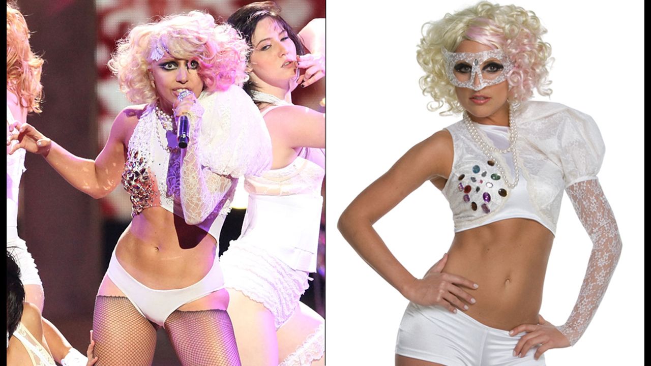 Unfortunately, this Lady Gaga costume does not come with accompanying little monsters.