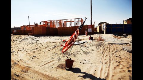 New homes are under construction in Breezy Point on October 23.
