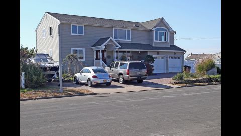 Cars sit parked in a driveway on West Lido Boulevard on October 22. 