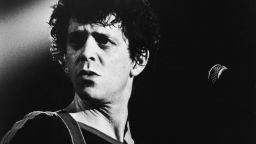 Portrait of American rock and roll musician Lou Reed on stage with a guitar, 1970s. (Photo by Hulton Archive/Getty Images)
