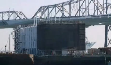 The four-story floating Google showroom in San Francisco Bay has run into permit problems. 