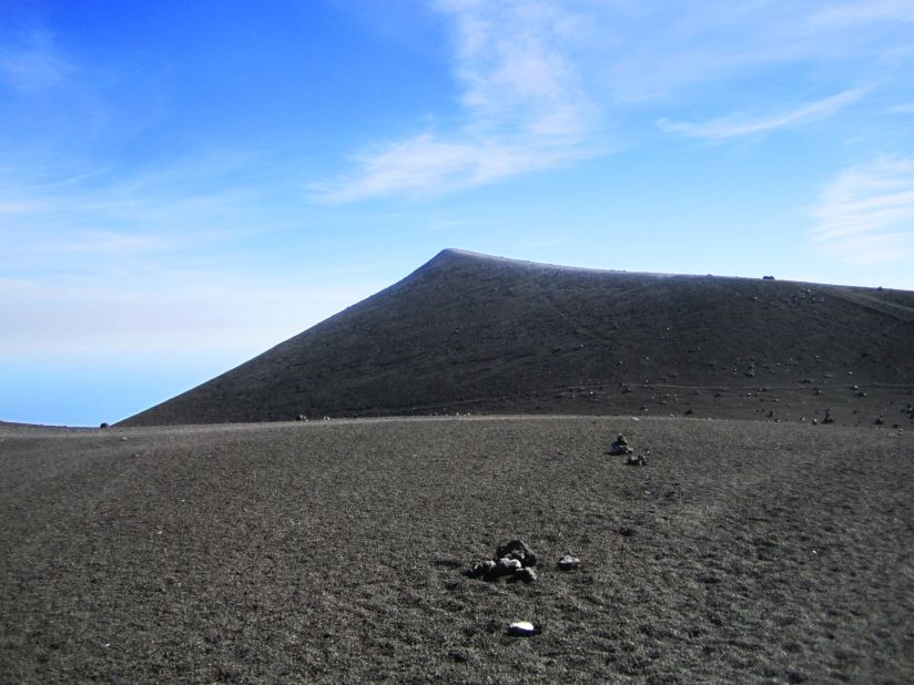 The surface of the volcano is stark, barren ... and stunning.