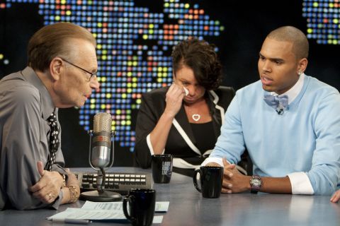 <strong>September 2009:</strong> Brown and his mother appeared on CNN's "Larry King Live" in his first TV interview since his arrest. "I've said countless times how sorry I am to Rihanna, and I just accepted full responsibility," Brown said. "But it's just one of those things I wish I could have relived and just handled totally different."