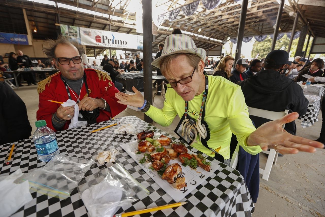 So how do you get to judge a competition like this? You've got to earn your bones by way of a certification class from the Kansas City Barbecue Society.