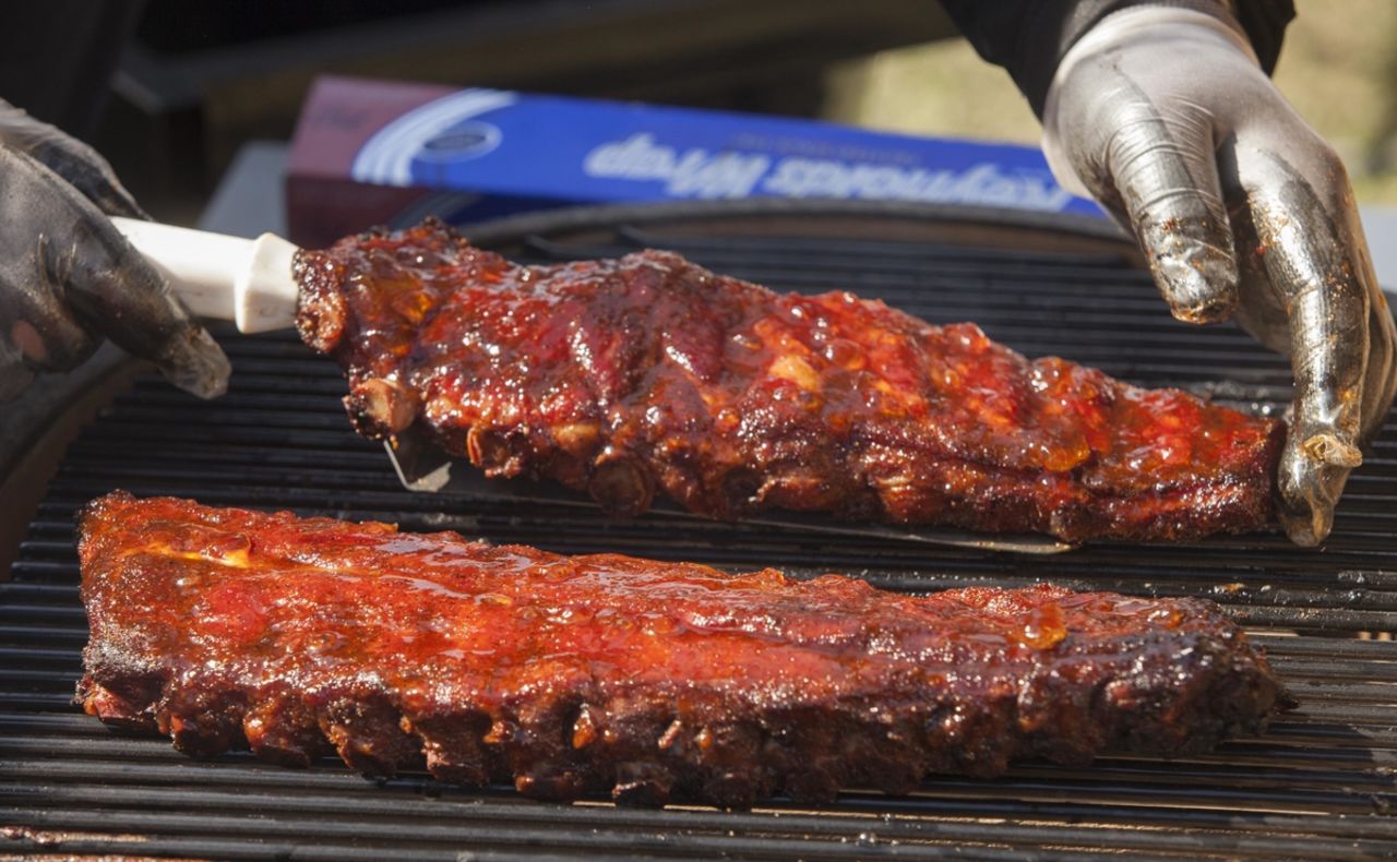 While it would be tempting to serve a full rack to show off at The Jack, the ribs much be sliced into individual portions.